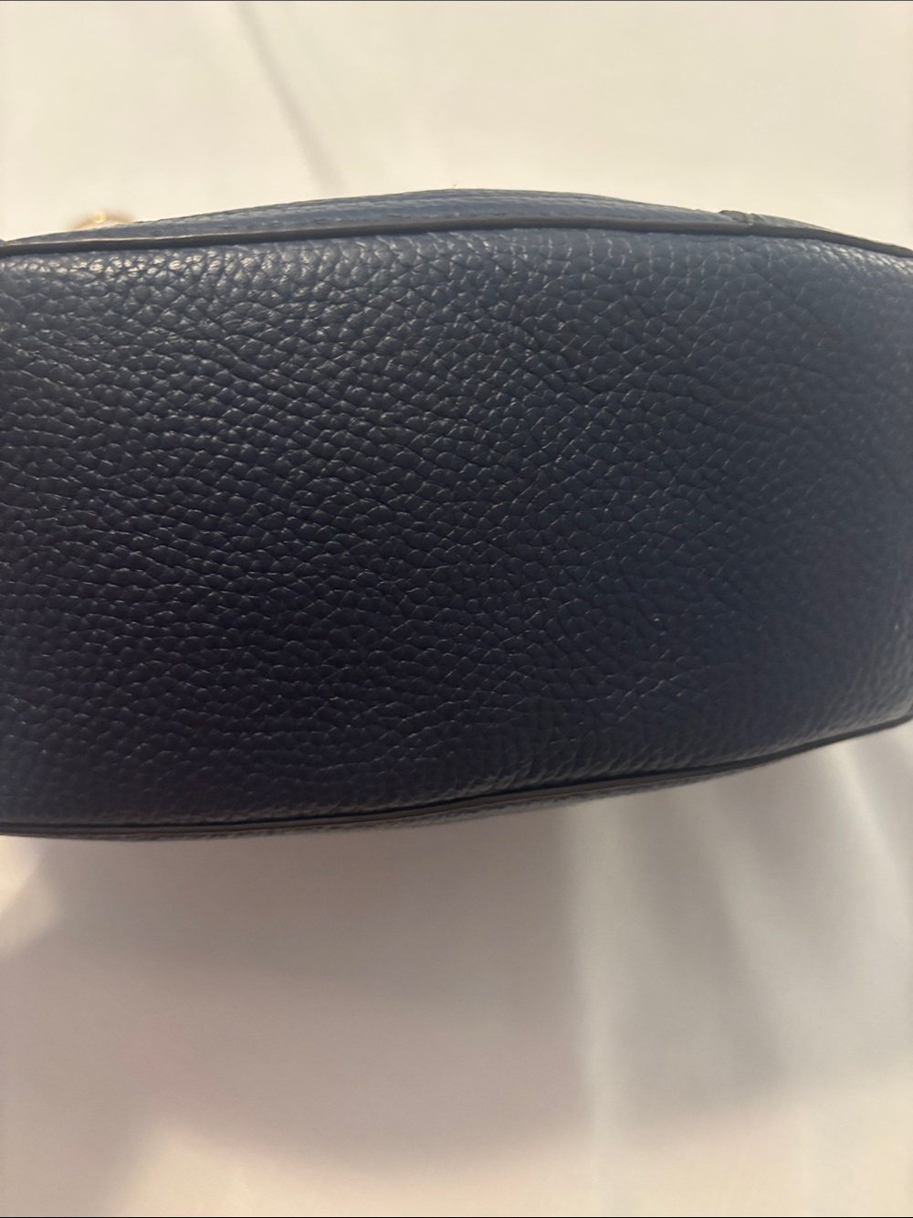 Michael Kors Lydia Navy Pebbled Leather Hobo Bag w/Gold accents Studded handle - Picture 6 of 12